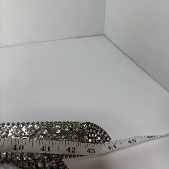 Silver Rhinestone Embellished Belt - Picture 7 of 7